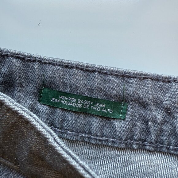 Wild Fable High-Rise Baggy Jeans Women 00 Silver Metallic Relaxed Fit Style - Picture 6 of 7